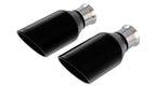 2021-2023 RAM TRX Tip Kit Single Round Rolled Edge Angle-Cut Black Chrome - Apollo Off-Road