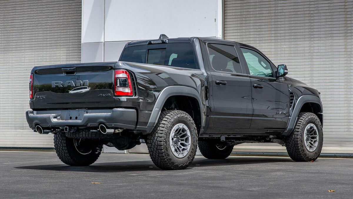 2021-2023 RAM TRX Tip Kit Single Round Rolled Edge Angle-Cut Bright Chrome - Apollo Off-Road