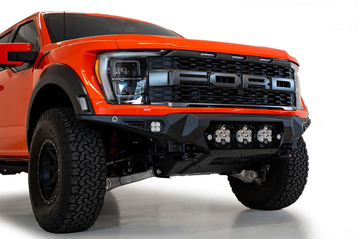 2021+ Ford F-150 Raptor Bomber Front Bumper for 3 Baja Designs LP6 Lights - Apollo Off-Road