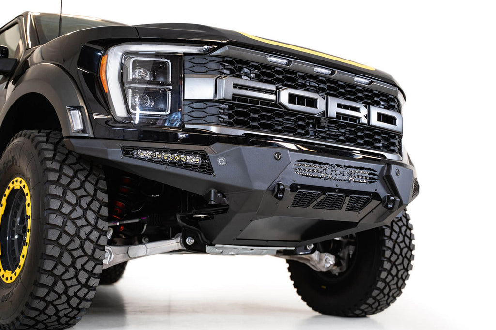 2021+ Ford F-150 Raptor HoneyBadger Front Bumper (No Top Hoop) - Apollo Off-Road