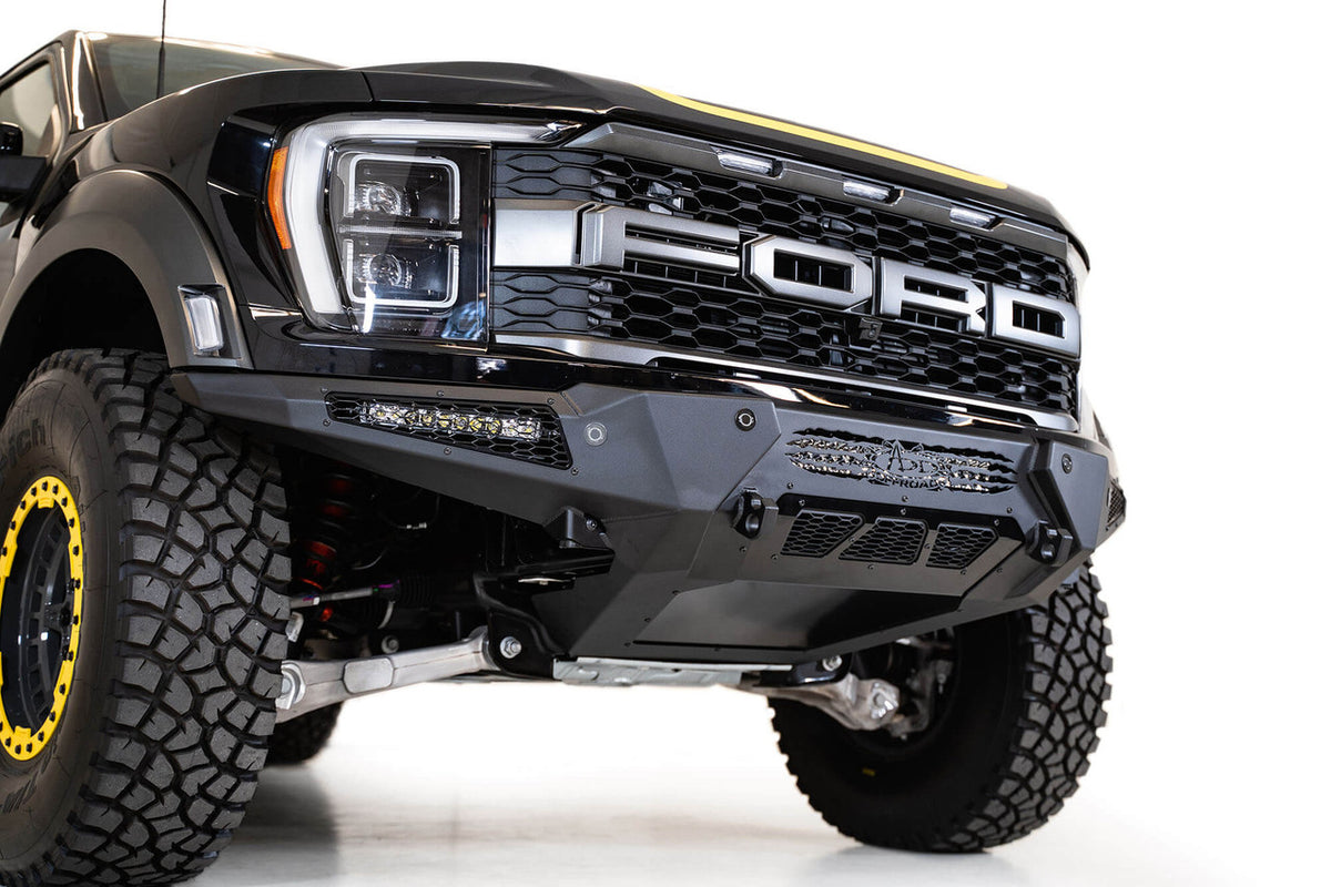 2021+ Ford F-150 Raptor HoneyBadger Front Bumper (No Top Hoop) - Apollo Off-Road