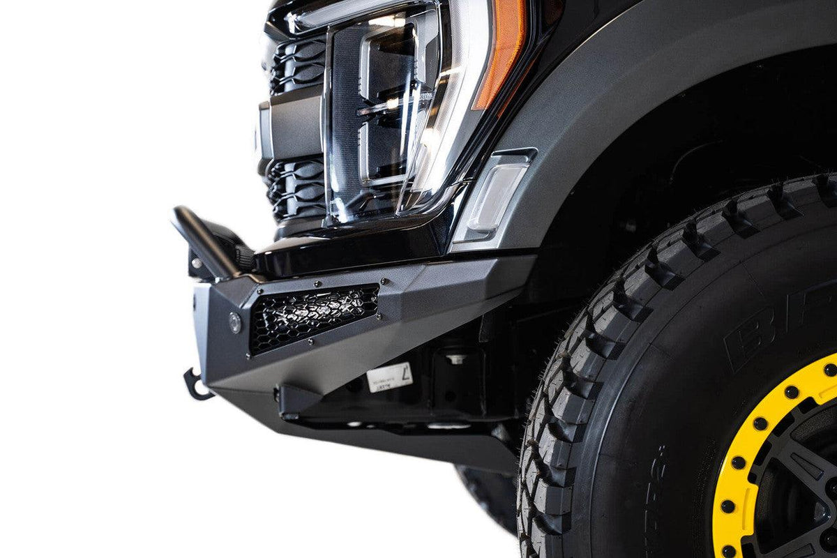 2021+ Ford F-150 Raptor HoneyBadger Front Bumper (with Top Hoop) - Apollo Off-Road
