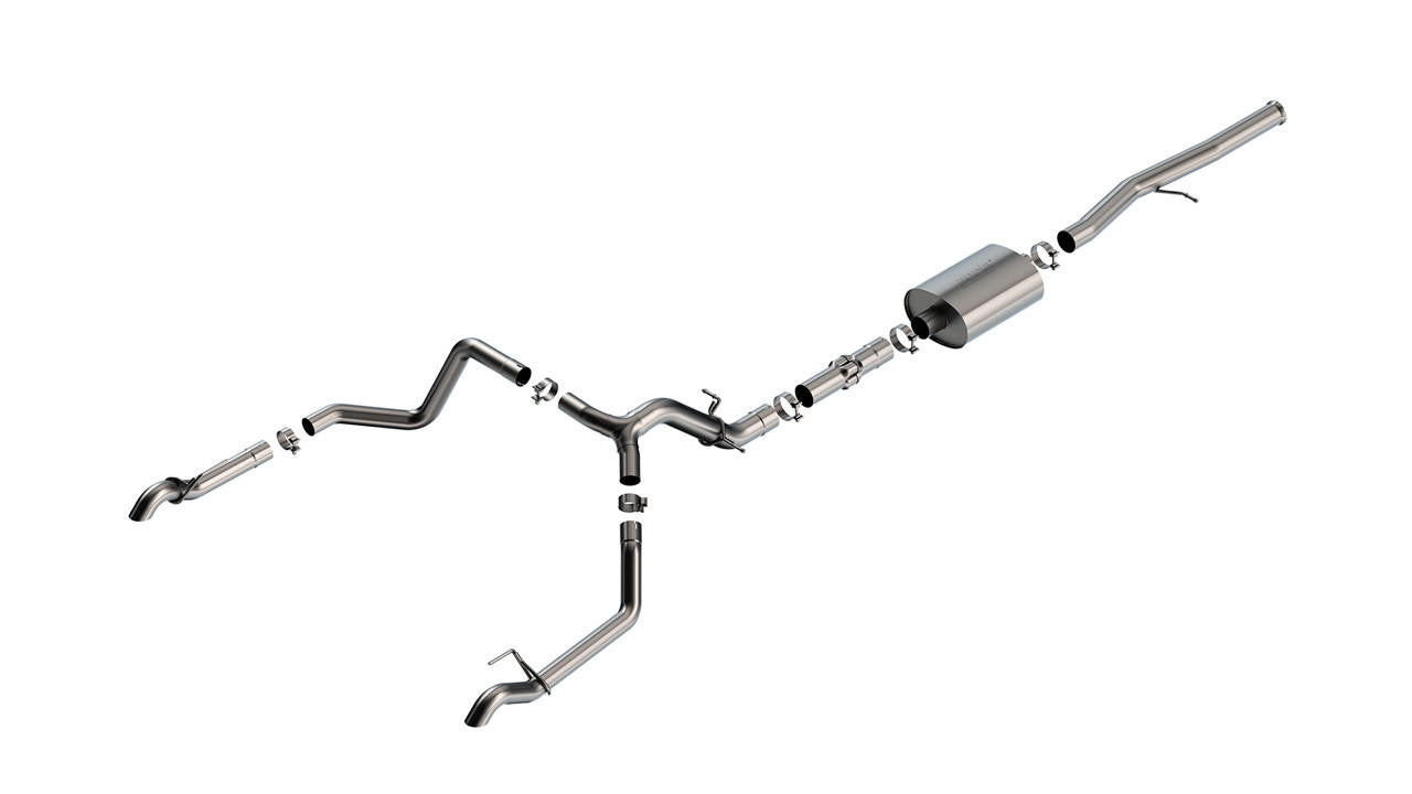 2022-2023 Chevrolet Silverado 1500 ZR2-GMC Sierra 1500 AT4X Cat-Back Exhaust System, ATAK, Chrome Tips - Apollo Off-Road