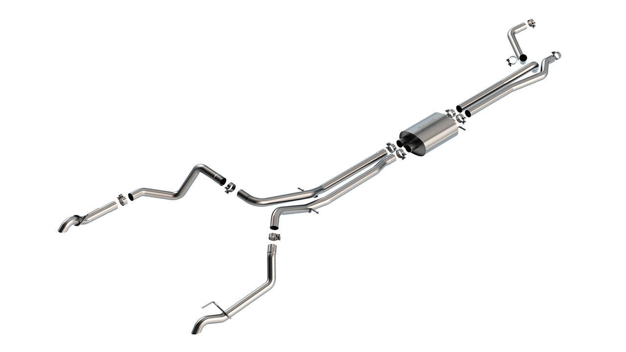 2022-2023 Chevrolet Silverado 1500 ZR2-GMC Sierra 1500 AT4X Cat-Back Exhaust System, S-Type, Chrome Tips - Apollo Off-Road