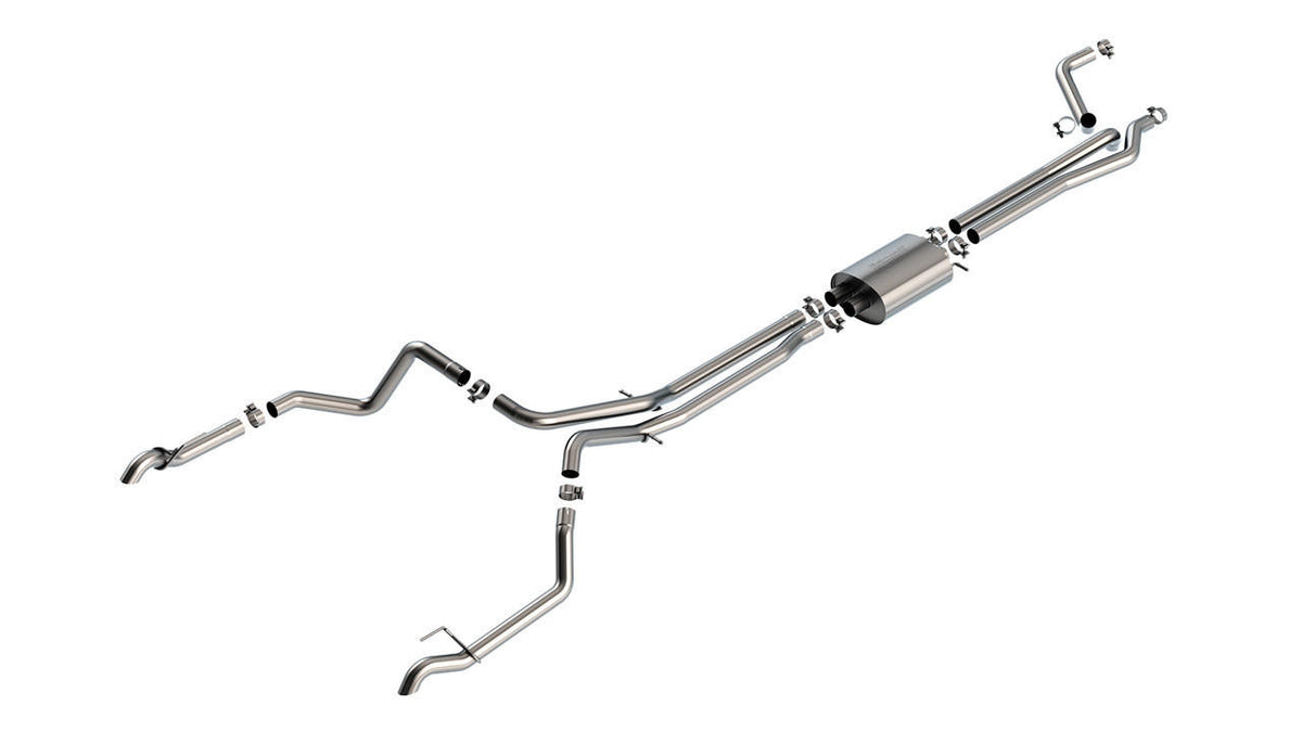 2022-2023 Chevrolet Silverado 1500 ZR2-GMC Sierra 1500 AT4X Cat-Back Exhaust System, S-Type, Chrome Tips - Apollo Off-Road
