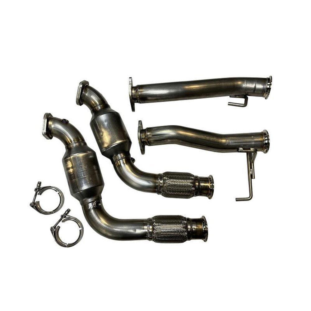 2022+ 3.0L Ford Bronco Raptor 304SS Downpipes - Apollo Off-Road