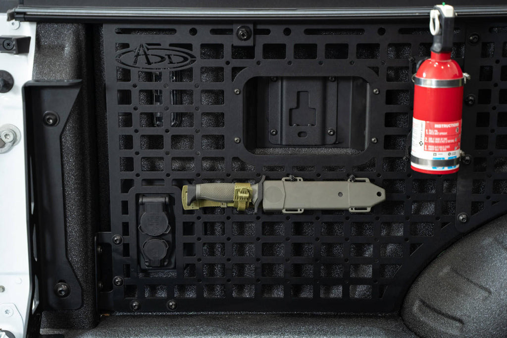 2023+ Ford Super Duty Bed Side Molle Panels, Driver Full Kit - Apollo Off-Road