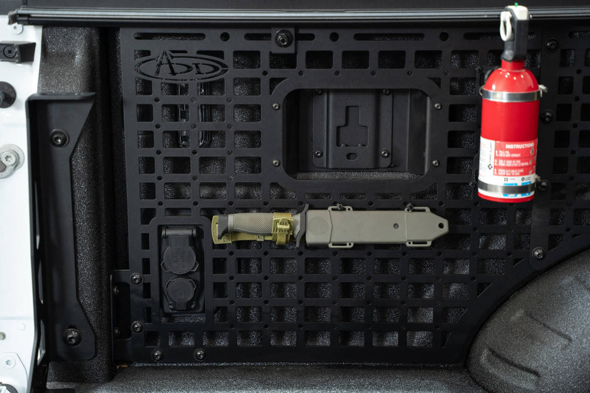 2023+ Ford Super Duty Bed Side Molle Panels, Driver Full Kit - Apollo Off-Road