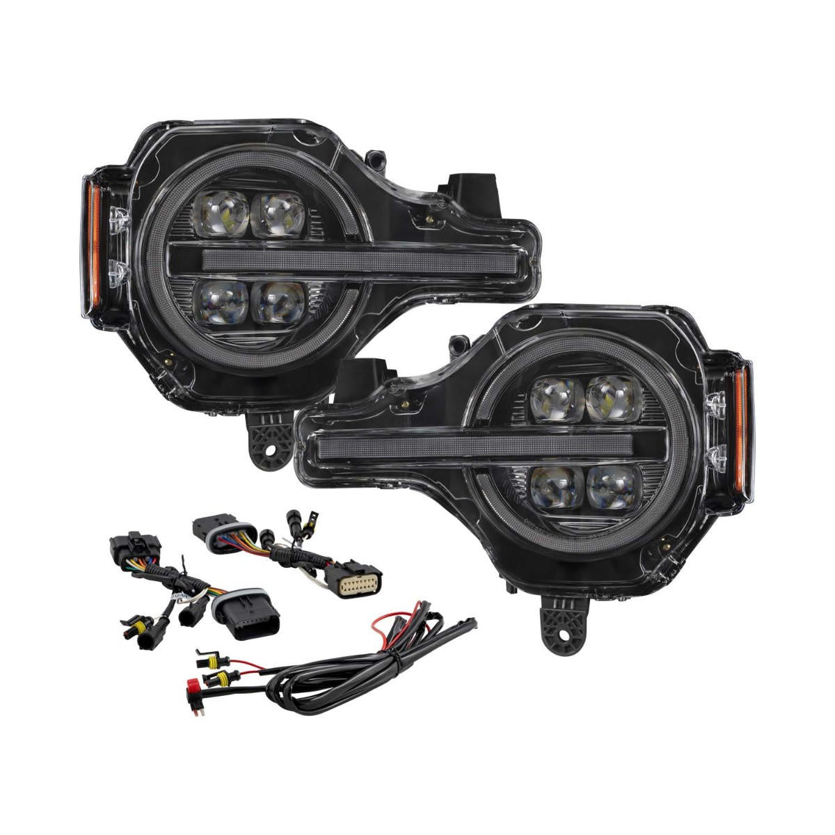 21-24 Ford Bronco & 22-24 Bronco Raptor Sequential LED Projector Headlights, Pair - Apollo Off-Road
