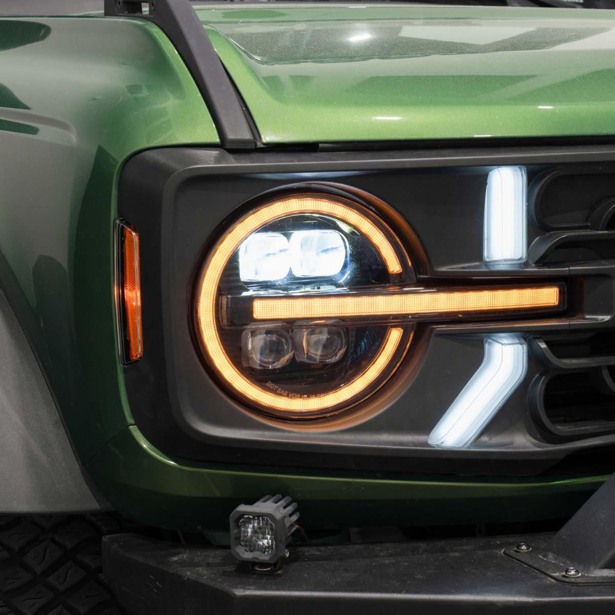 21-24 Ford Bronco & 22-24 Bronco Raptor Sequential LED Projector Headlights, Pair - Apollo Off-Road