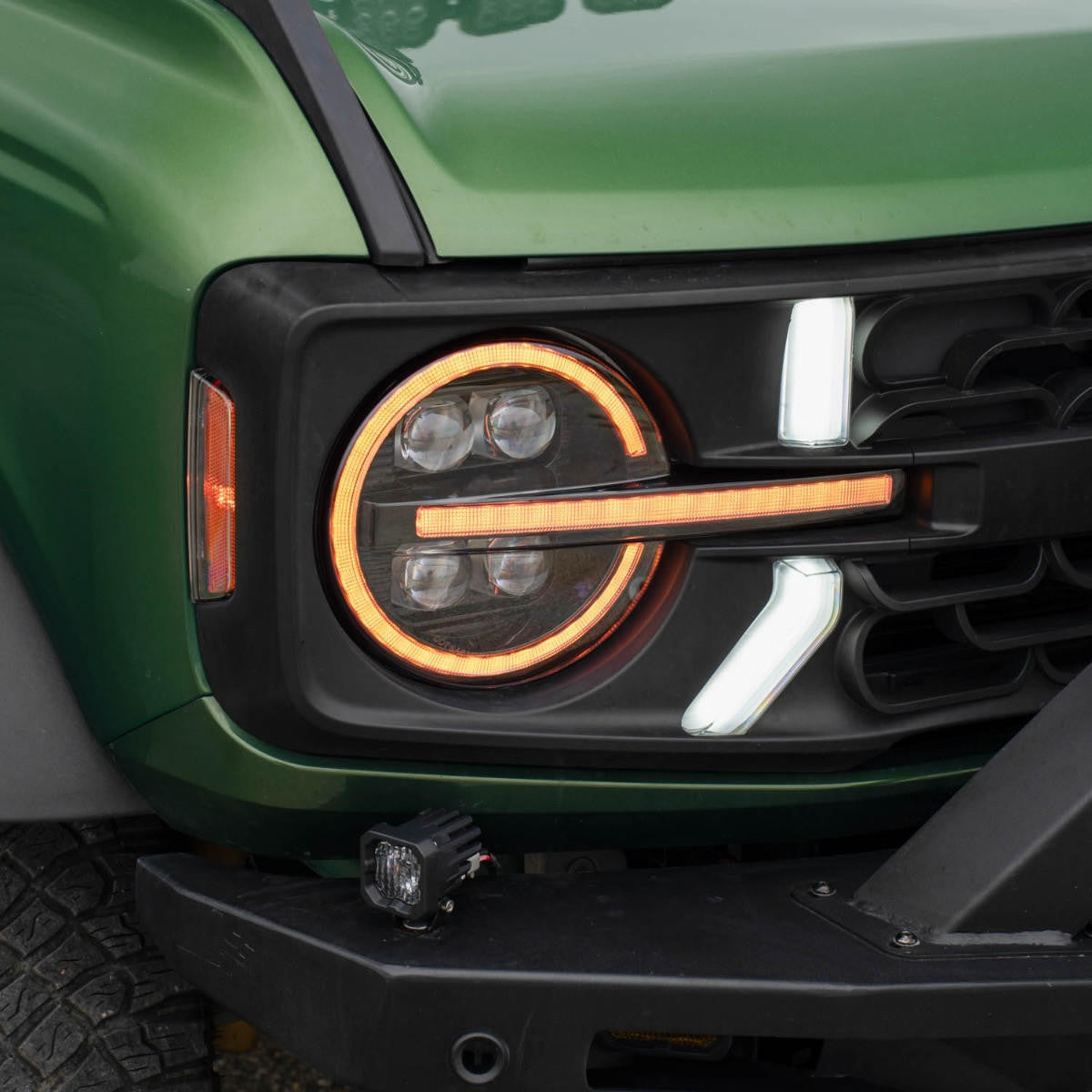 21-24 Ford Bronco & 22-24 Bronco Raptor Sequential LED Projector Headlights, Pair - Apollo Off-Road