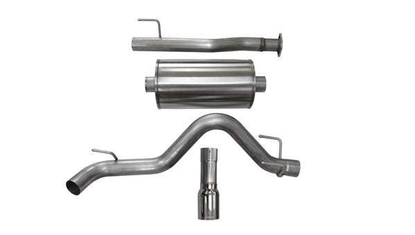 3.0 Inch Cat-Back Side Exit Single 4.0 Inch Polished Straight Cut Tips - Apollo Off-Road