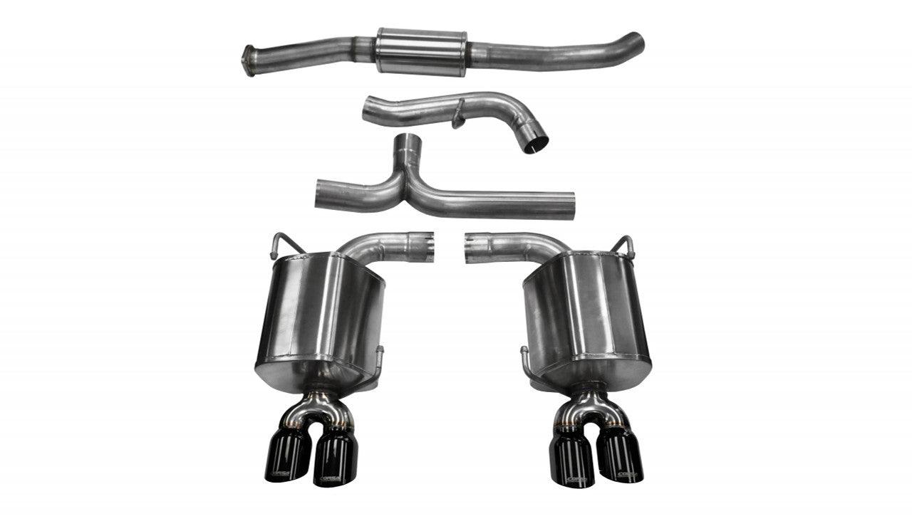 3.0 Inch Cat-Back Sport Dual Rear Exhaust 3.5 Inch Black Tips 11-14 Subaru Impreza STI-WRX Sedan 2.5L Turbo Stainless Steel - Apollo Off-Road