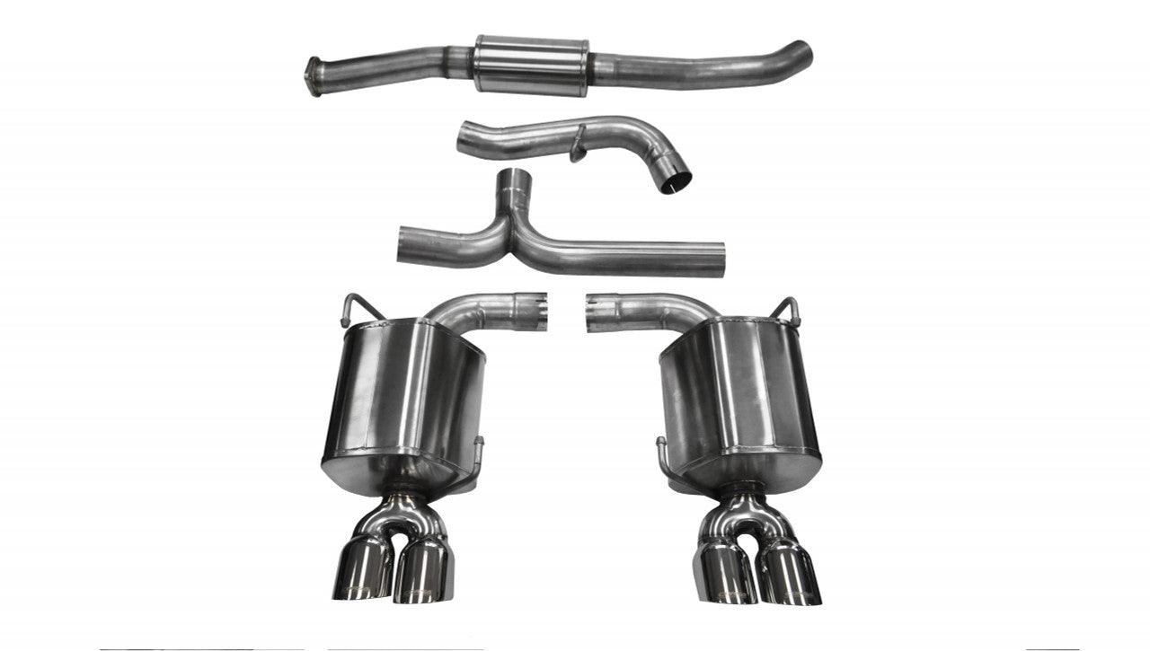 3.0 Inch Cat-Back Sport Dual Rear Exhaust 3.5 Inch Polished Tips 11-14 Subaru Impreza STI-WRX Sedan 2.5L Turbo Stainless Steel - Apollo Off-Road