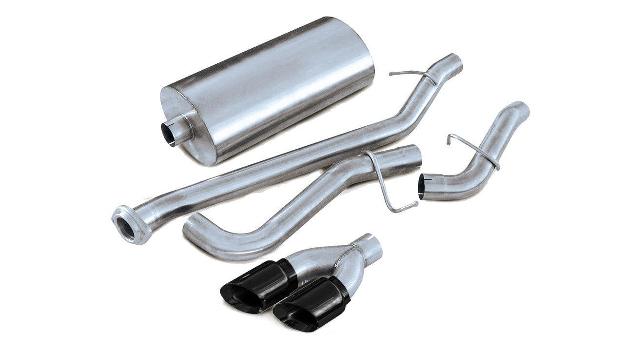 3.0 Inch Cat-Back Sport Single Side Exhaust 4.0 Inch Black Tips 02-06 Chevy Suburban Z71-GMC Yukon XL Z71 5.3L V8 Stainless Steel - Apollo Off-Road