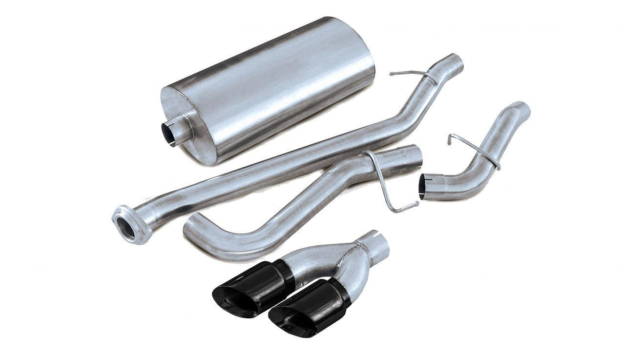 3.0 Inch Cat-Back Sport Single Side Exhaust 4.0 Inch Black Tips 2002-06 Chevy Avalanche 5.3L V8 Stainless Steel - Apollo Off-Road