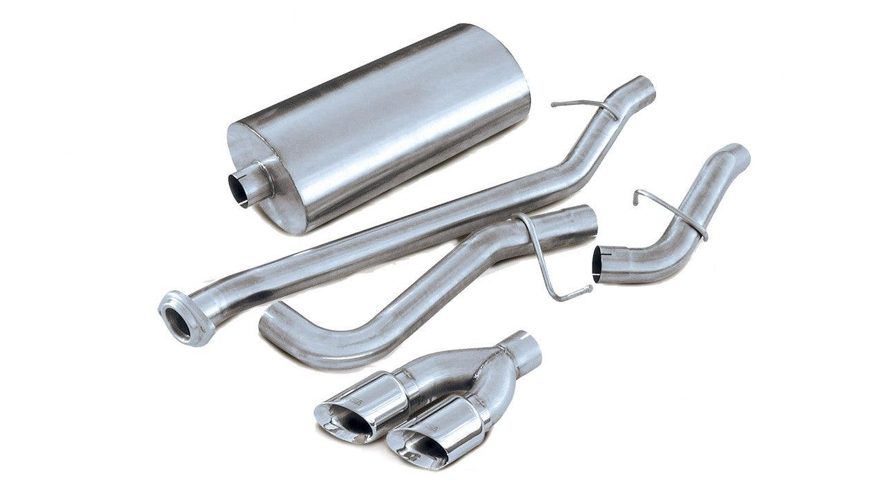 3.0 Inch Cat-Back Sport Single Side Exhaust 4.0 Inch Polished Tips 2002-06 Chevy Tahoe 5.3L V8 Stainless Steel - Apollo Off-Road