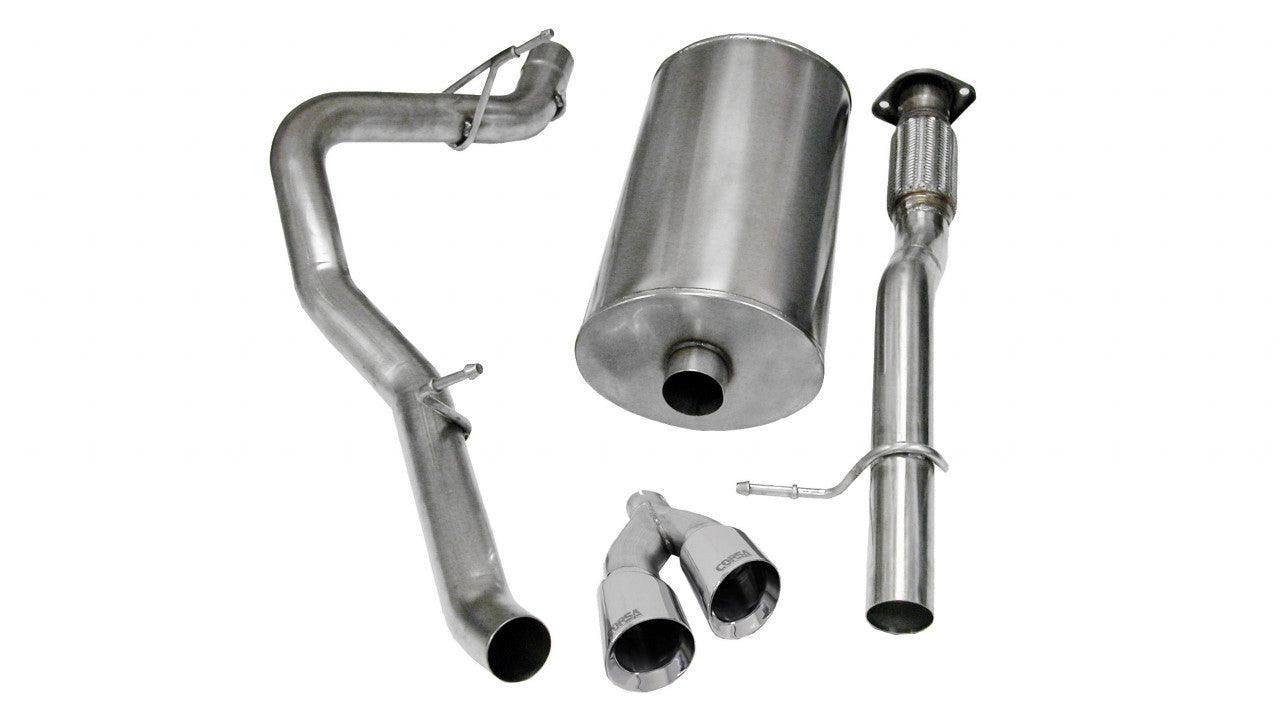 3.0 Inch Cat-Back Sport Single Side Exit Exhaust 4.0 Inch Polished Tips 09-13 Avalanche-09-14 Suburban-Yukon XL 5.3L-6.0L V8 Stainless Steel - Apollo Off-Road
