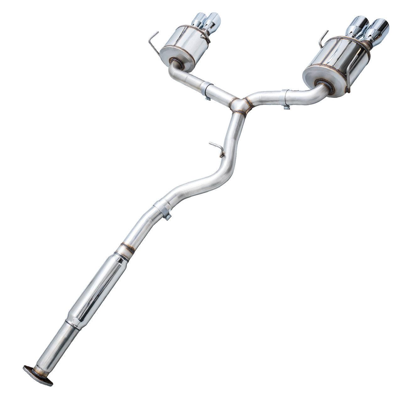 AWE Touring Edition Exhaust for VA STI - GV WRX - GV STI Sedan - Chrome Silver Quad Tips (102mm) - Apollo Optics