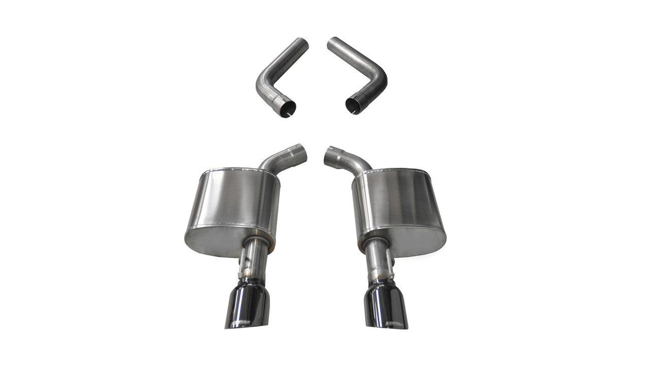 4.5 Inch Axle-Back Dual Rear Exit 15-18 Charger 6.4L with Black Pro-Series Tips - Apollo Off-Road