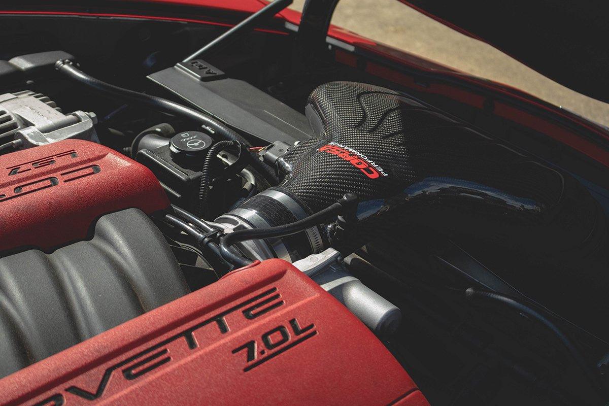 Drytech Filter Carbon Fiber Open Element Air Intake Corvette 2008-13 C6 LS3, 2006-13 Z06 LS7 - Apollo Optics