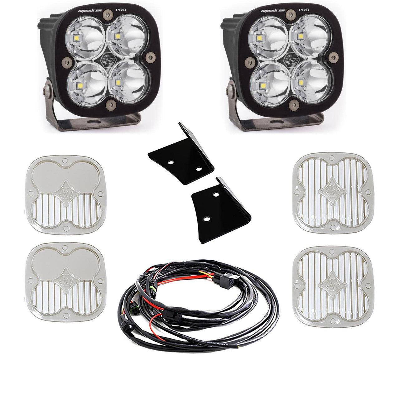 Baja Designs Jeep JK Squadron Pro Spot A-Pillar Light Kit - Jeep 2007-18 Wrangler JK - Apollo Optics