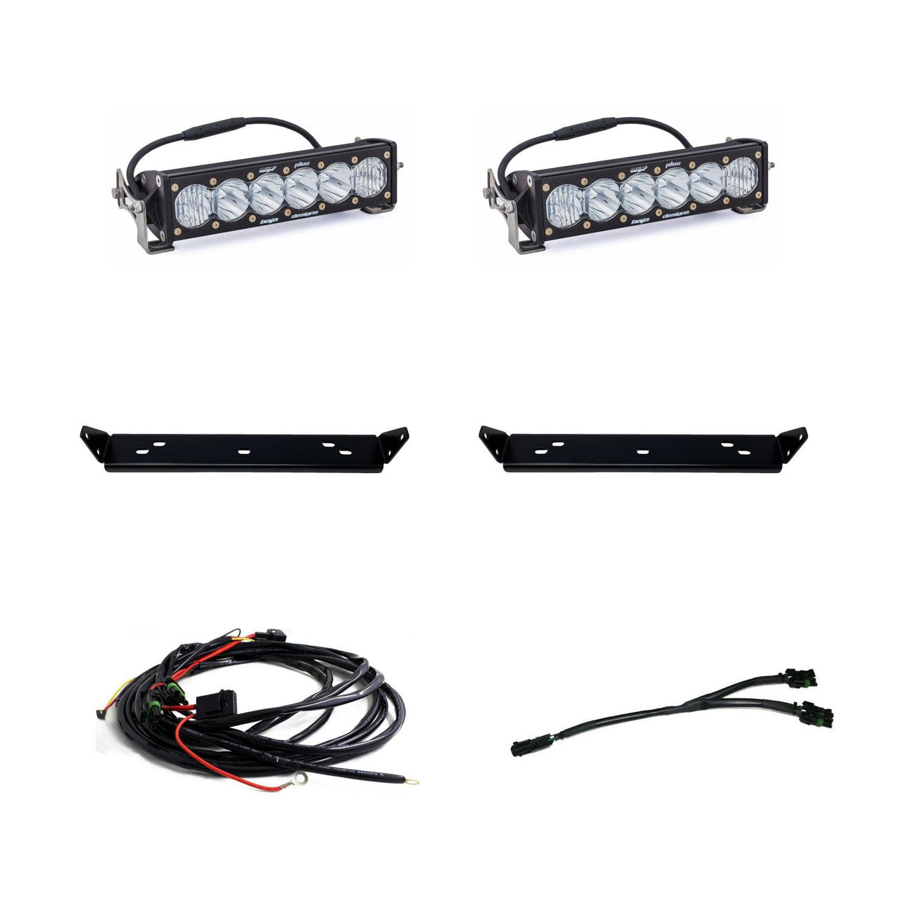 Baja Designs Ford Dual 10" OnX6+ Clear Behind Grille Light Bar Kit - Ford 2021+ F-150 Raptor