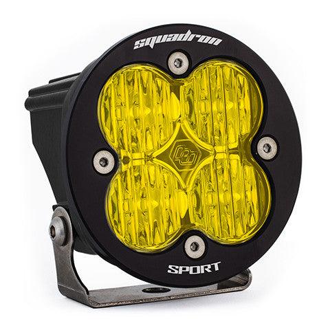 Baja Designs Squadron-R Sport Black LED Light Pod, Wide Cornering Pattern, Amber - Apollo Optics