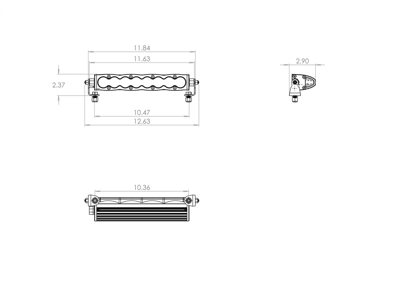 Baja Designs S8 Straight LED Light Bar, Wide Cornering Pattern, Clear, 10 Inch