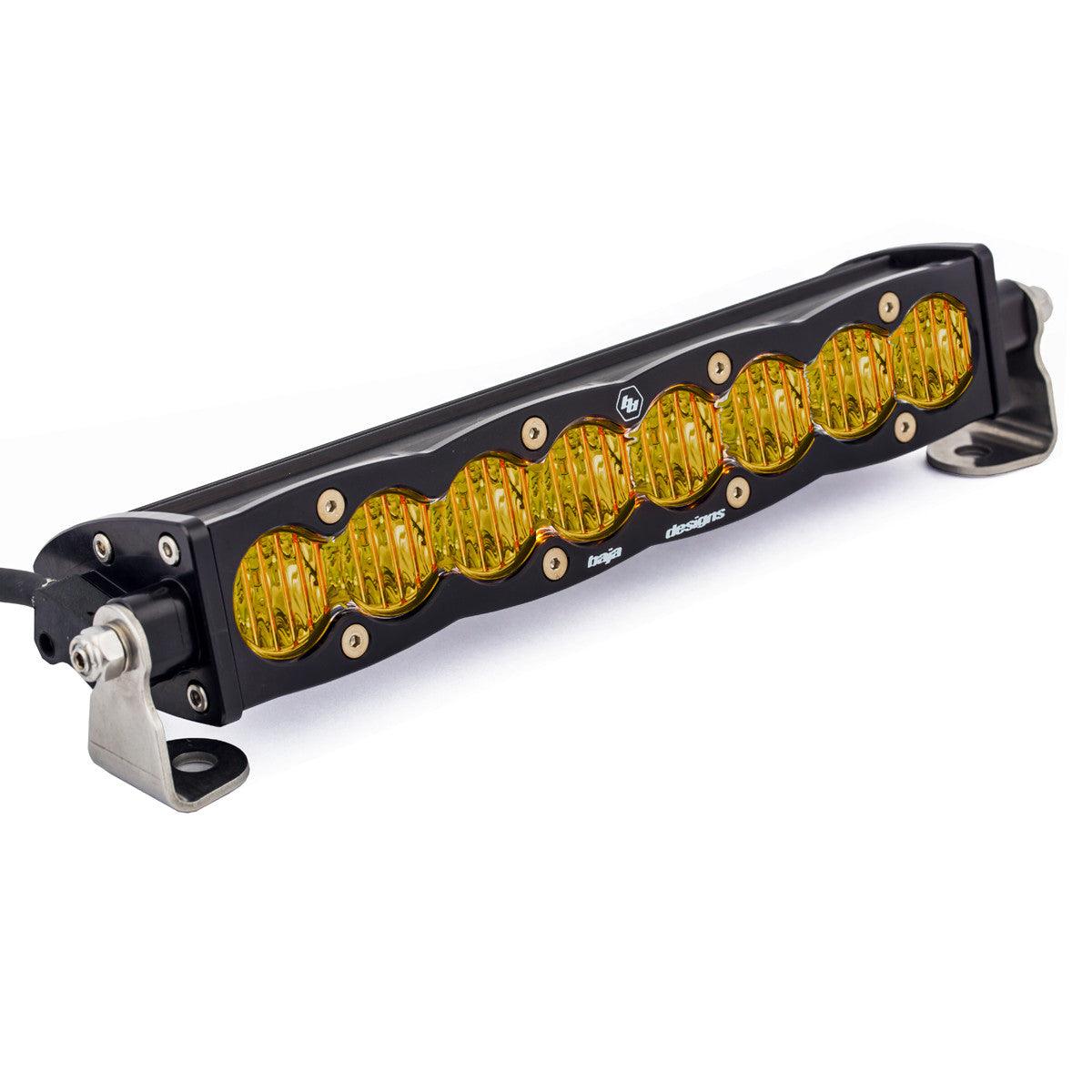 Baja Designs S8 Straight LED Light Bar, Wide Cornering Pattern, Amber, 10 Inch - Apollo Optics