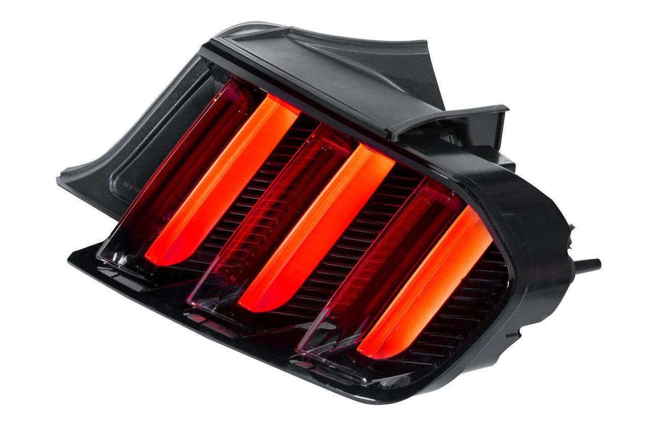 Morimoto XB LED Tails: Ford Mustang (15-22) (Pair - Clear - Amber Seq) - Apollo Optics