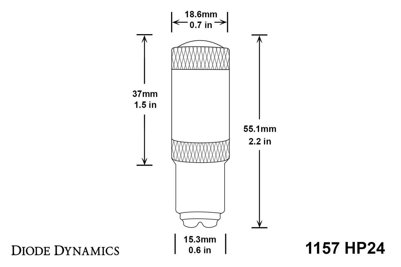 Diode Dynamics 1157 LED Bulb HP24 Dual-Color LED Cool White Single - Apollo Optics