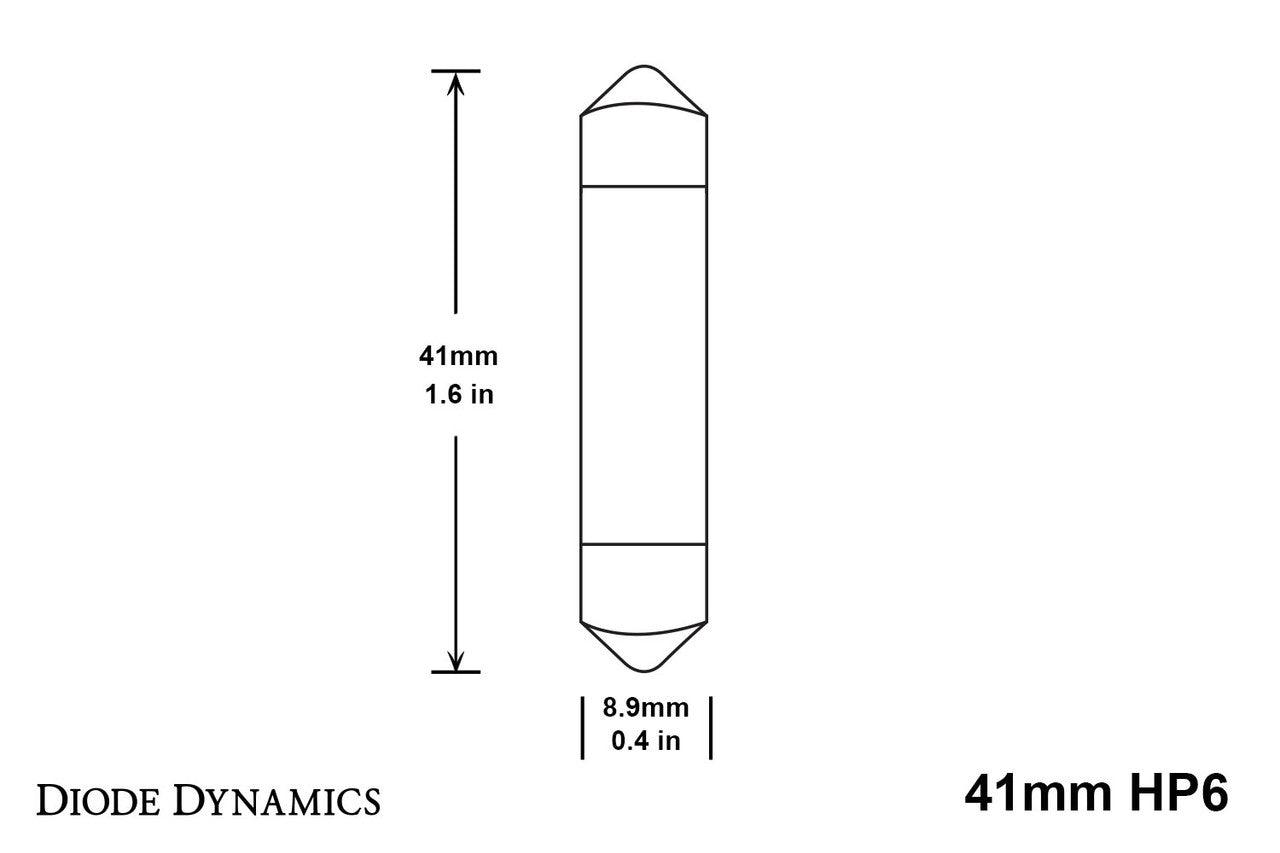 Diode Dynamics 41mm HP6 LED Bulb Warm White Pair - Apollo Optics