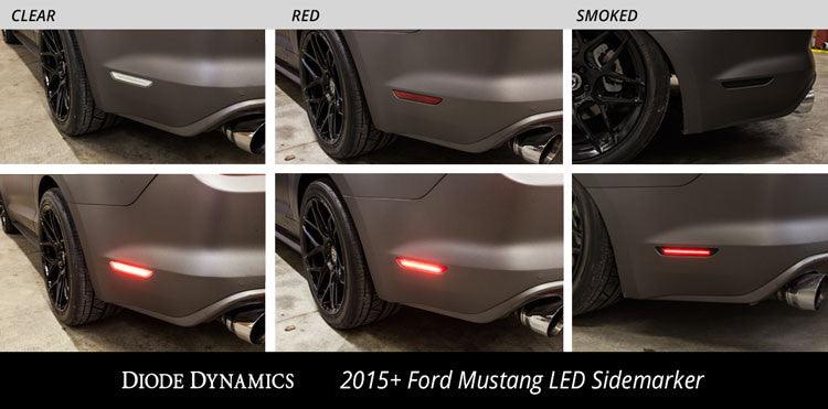 Diode Dynamics LED Sidemarkers for 2015-2023 Ford Mustang, Clear (Set) - Apollo Optics