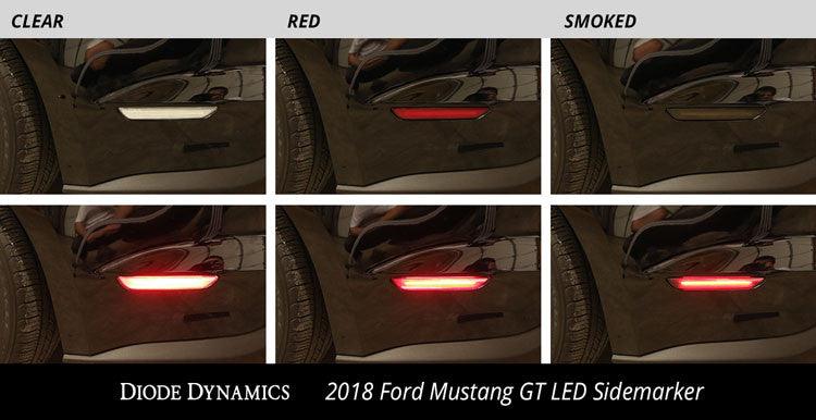 Diode Dynamics LED Sidemarkers for 2015-2023 Ford Mustang, Clear (Set) - Apollo Optics