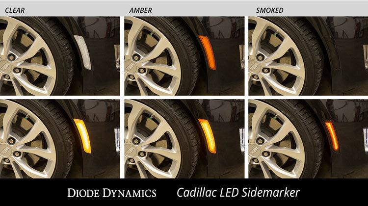 Diode Dynamics Cadillac ATS LED Sidemarkers Pair 15-19 Cadillac ATS Non V Smoked Pair - Apollo Optics