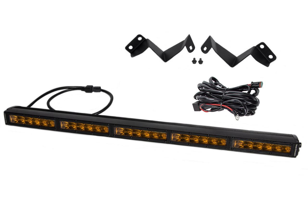 Diode Dynamics SS30 Stealth Lightbar Kit for 2016-2021 Toyota Tacoma, Amber Driving - Apollo Optics