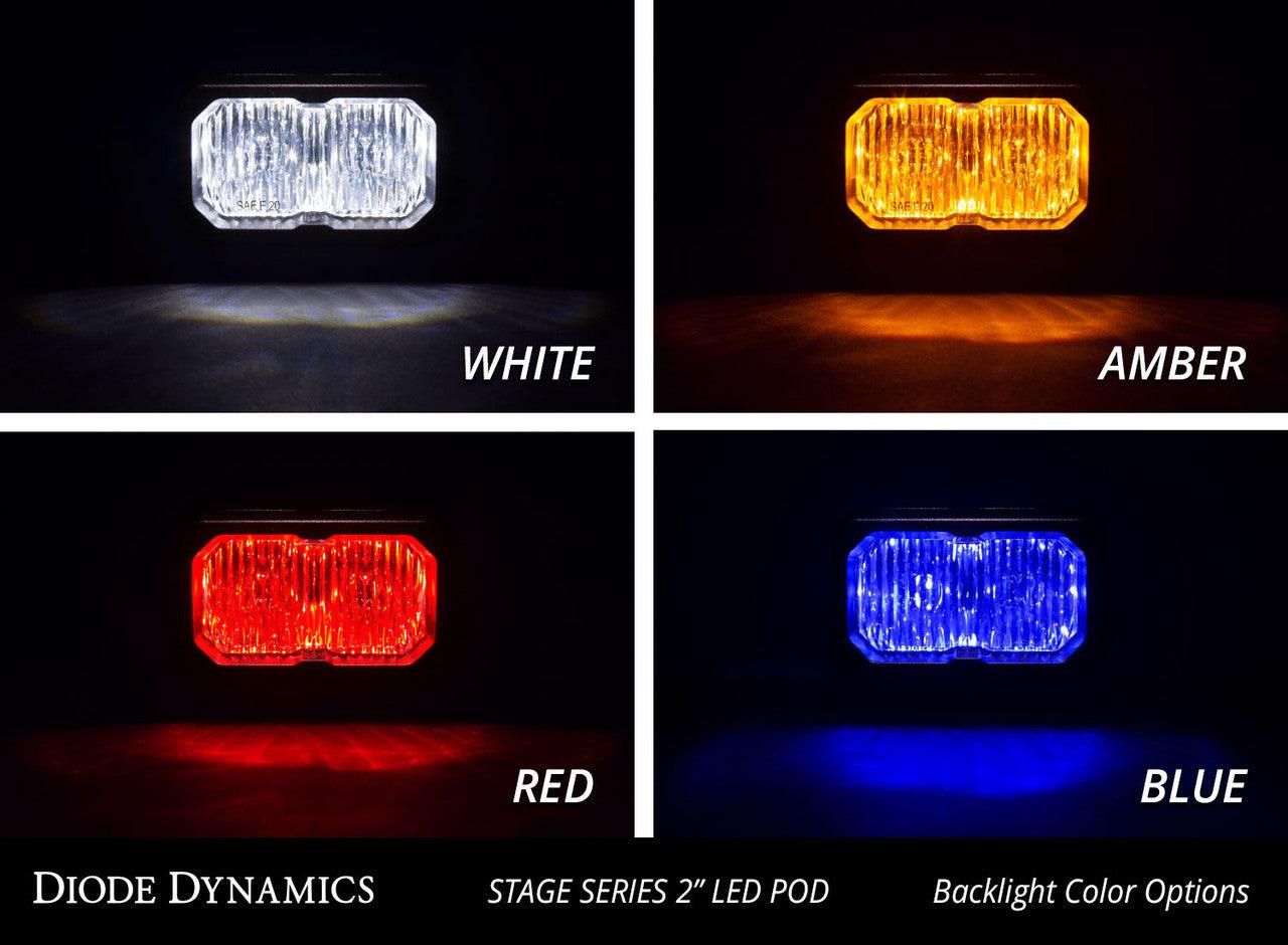 Diode Dynamics Stage Series 2 Inch LED Pod, Pro White Combo Standard ABL Each - Apollo Optics