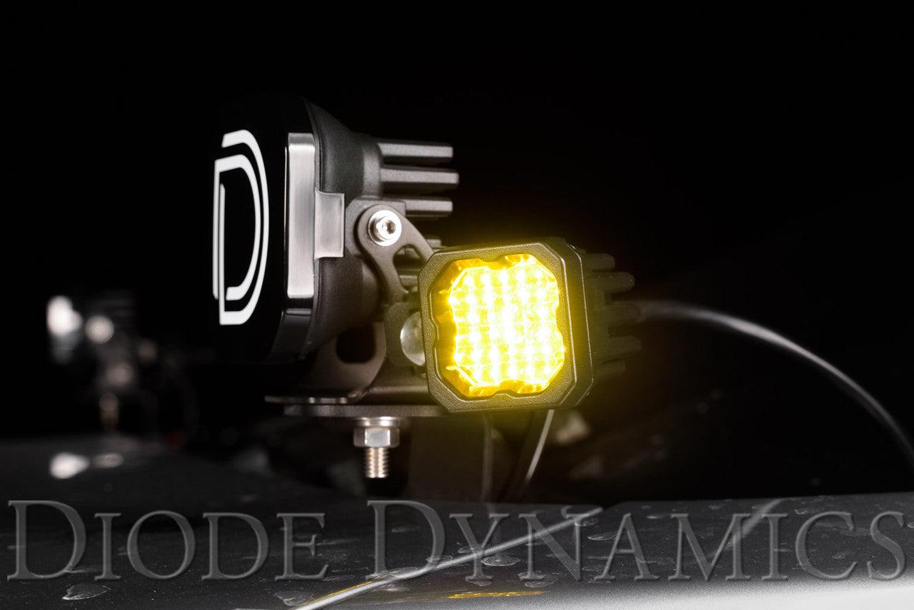 Diode Dynamics Stage Series C1 LED Pod Pro Yellow Wide Standard ABL Each - Apollo Optics