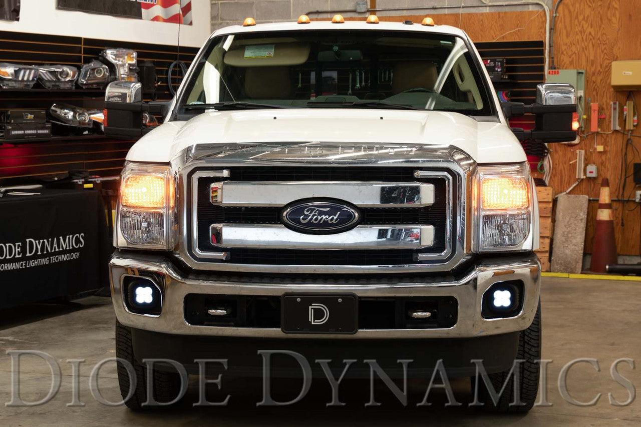 Diode Dynamics SS3 LED Fog Light Kit for 11-16 Ford Super Duty F-250-F-350 Yellow SAE-DOT Fog Sport - Apollo Optics