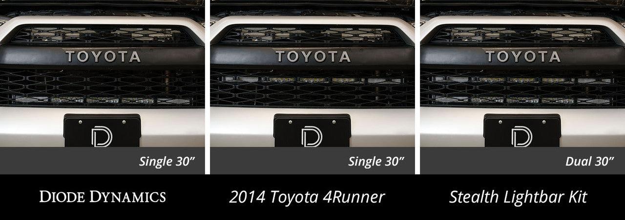 Diode Dynamics SS30 Dual Stealth Lightbar Kit for 2014-2019 Toyota 4Runner Amber Combo - Apollo Optics