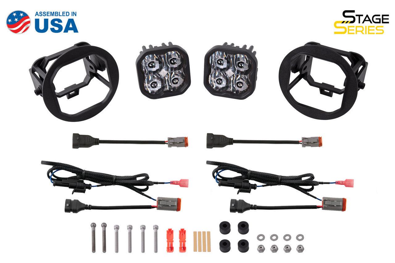 Diode Dynamics SS3 LED Fog Light Kit for 1996-2006 Dodge Viper Yellow SAE-DOT Fog Sport w- Backlight - Apollo Optics