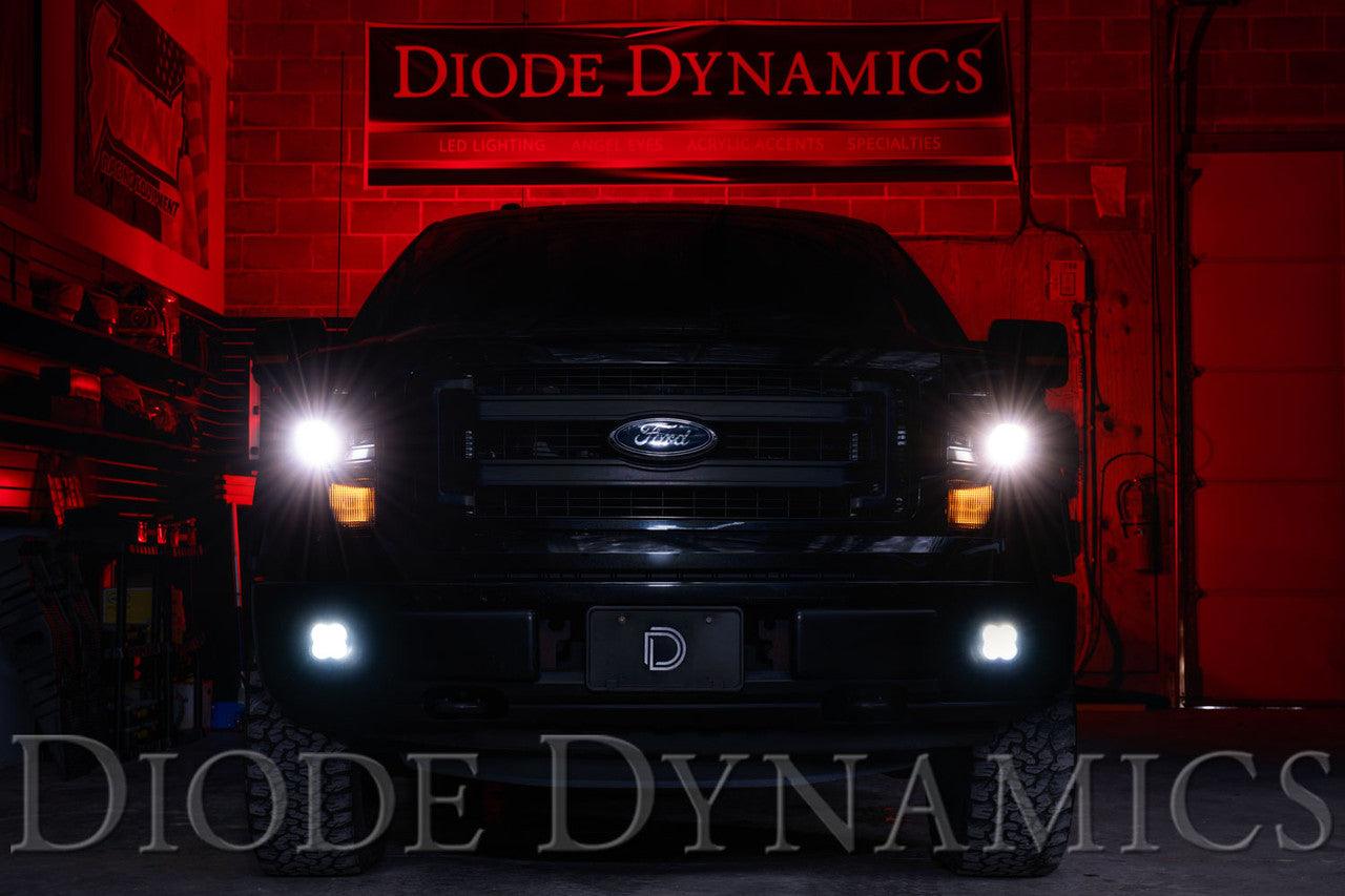 Diode Dynamics SS3 LED Fog Light Kit for 2011-2014 Ford F-150 White SAE-DOT Fog Max w- Backlight - Apollo Optics