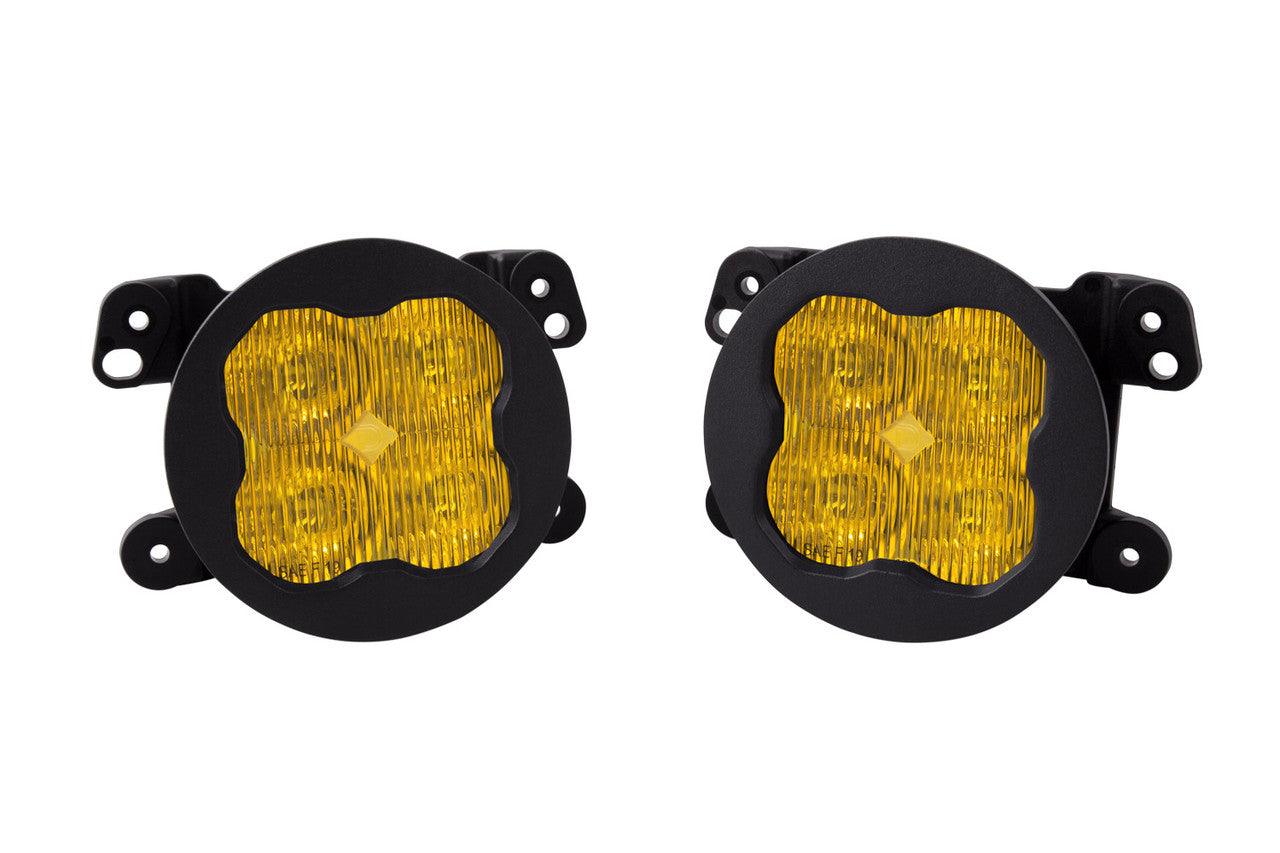 Diode Dynamics SS3 LED Fog Light Kit for 2014-2017 Jeep Cherokee Yellow SAE-DOT Fog Sport w- Backlight Type M Bracket Kit - Apollo Optics