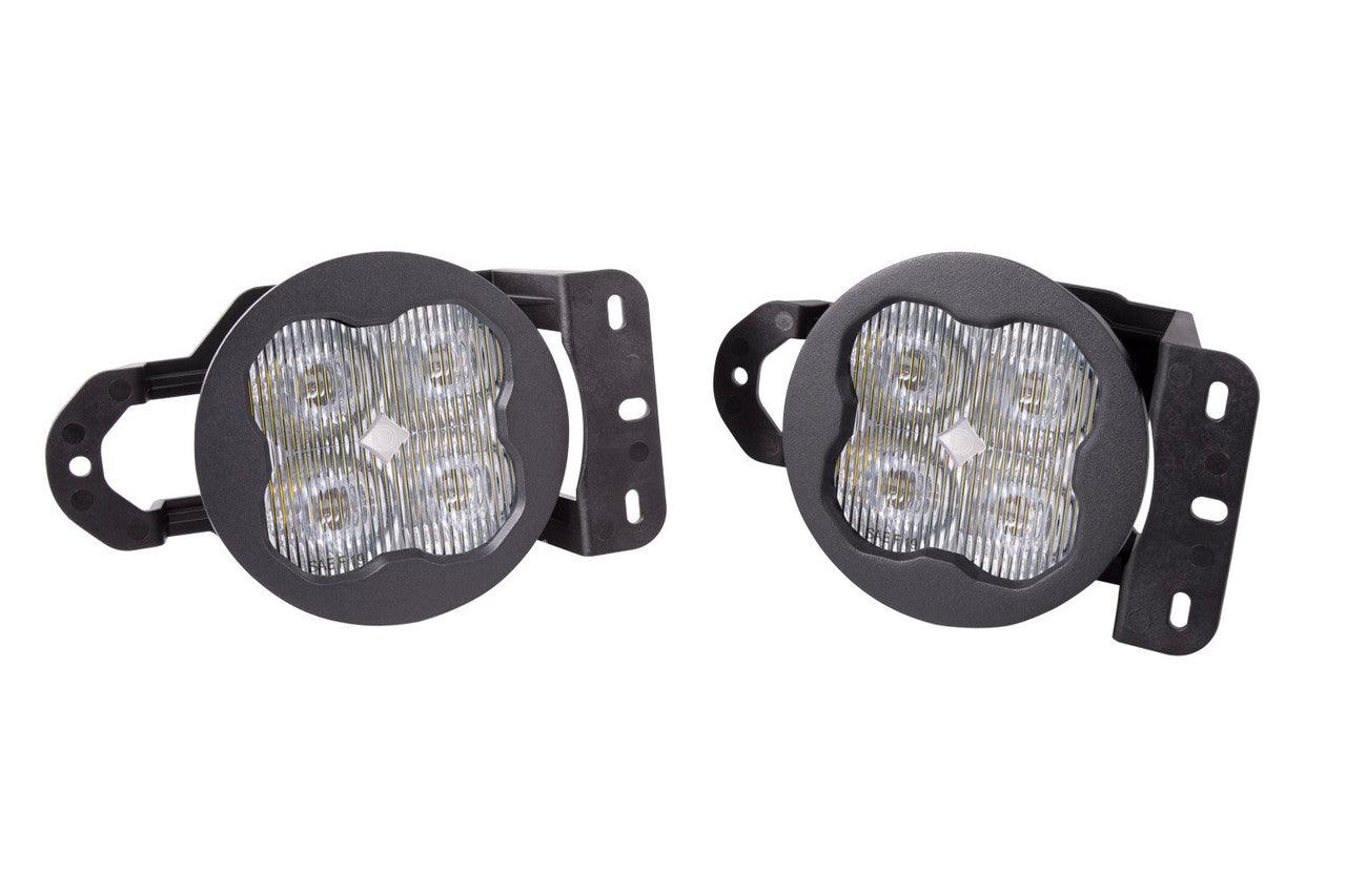 Diode Dynamics SS3 LED Fog Light Kit for 2020-2021 Jeep Gladiator White SAE-DOT Fog Max w- Backlight Type MS Bracket Kit - Apollo Optics