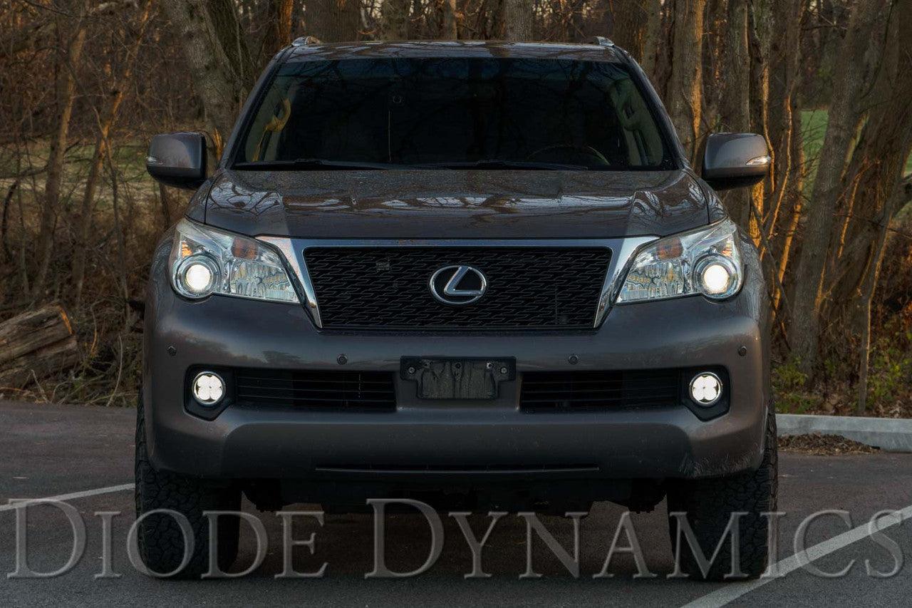 Diode Dynamics SS3 LED Fog Light Kit for 2010-2013 Lexus GX460, White SAE-DOT Fog Sport with Backlight - Apollo Optics