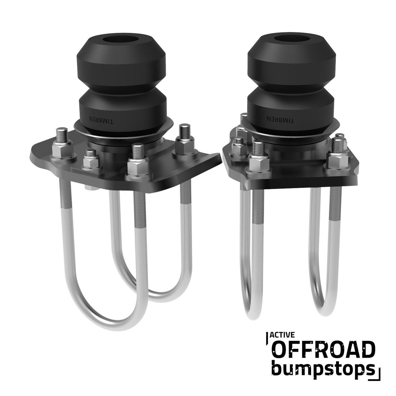 Active Off-Road Bumpstops with U-Bolt Flip Kit for 2005-2023 Toyota Tacoma, Rear Kit - Apollo Off-Road