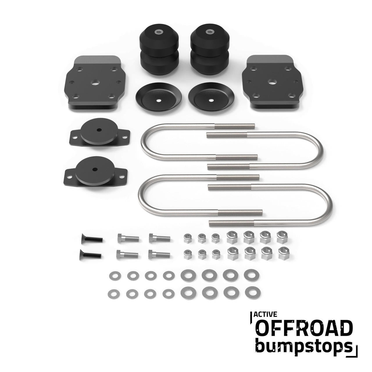 Active Off-Road Bumpstops with U-Bolt Flip Kit for 2015+ Chevy Colorado-GMC Canyon, Front Kit - Apollo Off-Road