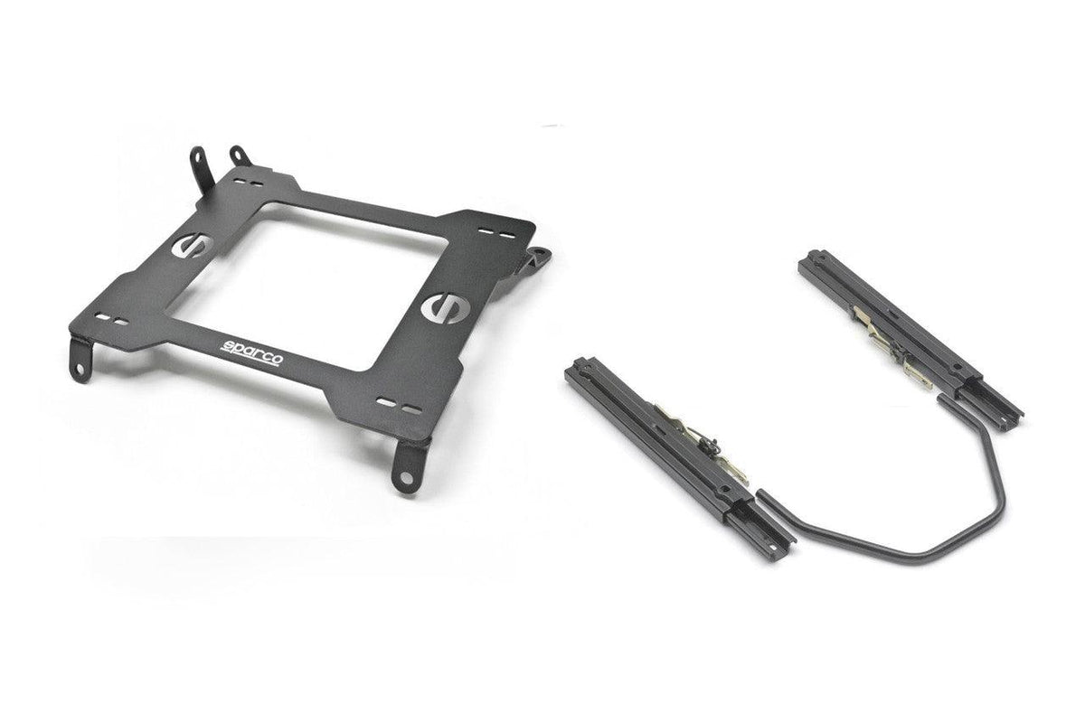 AMS Performance Alpha R35 Racing Seat Bracket w- Sparco Sliders and Base - 2008-2010, Left - Apollo Off-Road