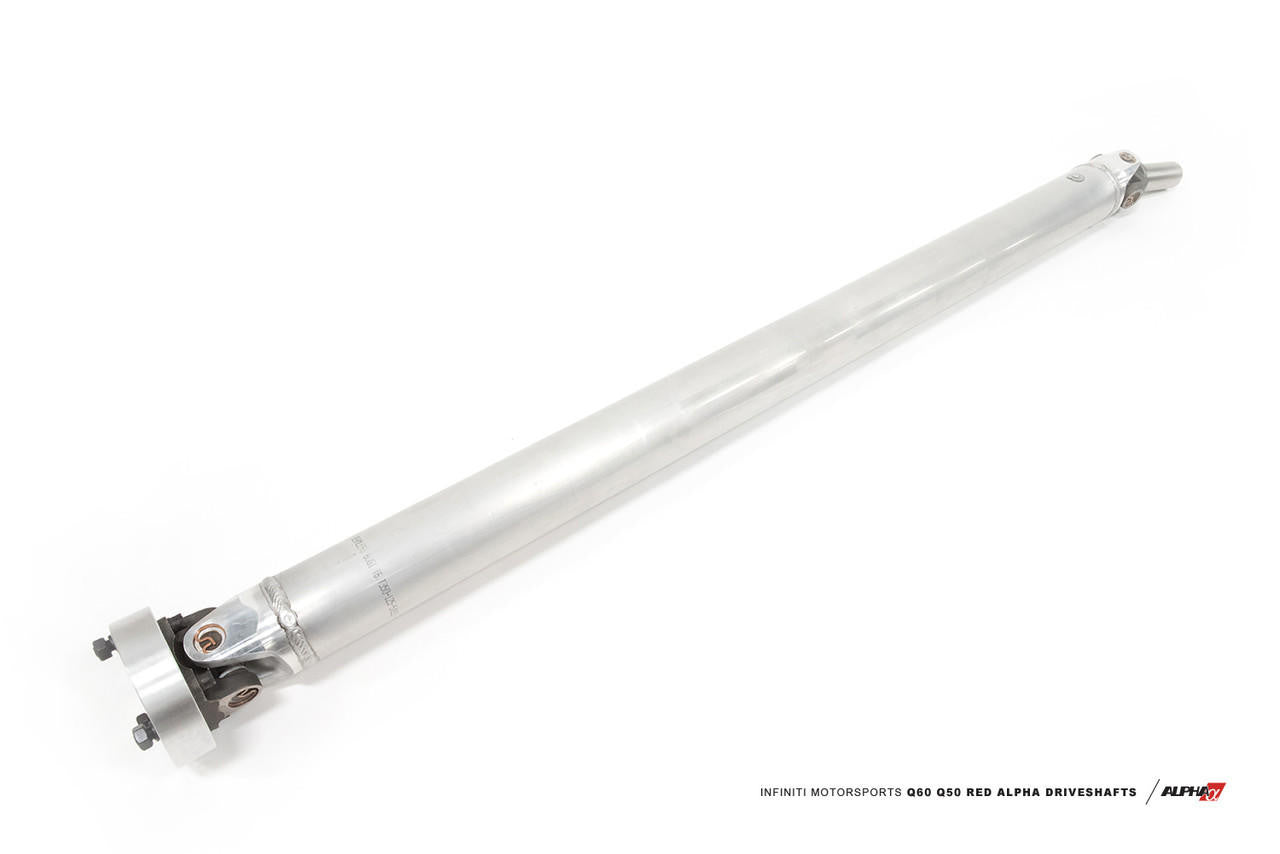 AMS Performance Infiniti Q60 Q50 Red Alpha Carbon Fiber Rear Wheel Drive Driveshaft - Apollo Off-Road